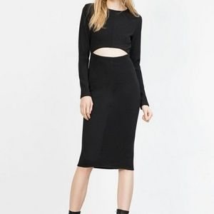 ZARA BODYCON BLACK DRESS